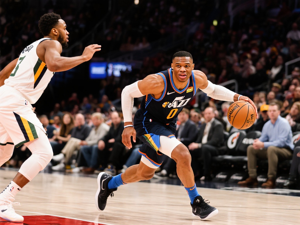 与此同时，作为对手的拉塞尔·威斯布鲁克也